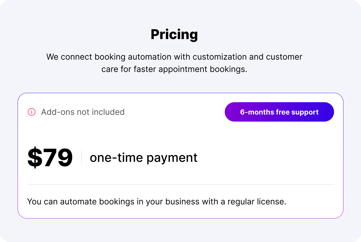 Booknetic - Pricing